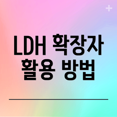 LDH 확장자 활용 방법
