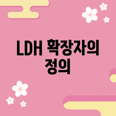 LDH 확장자의 정의