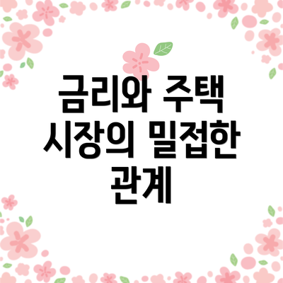 금리와 주택 시장의 밀접한 관계