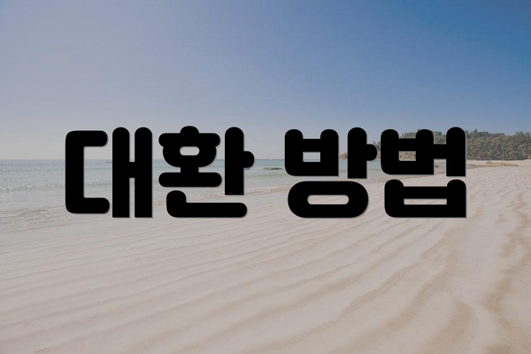 대환 방법