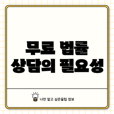 무료 법률 상담의 필요성