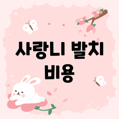 사랑니 발치 비용