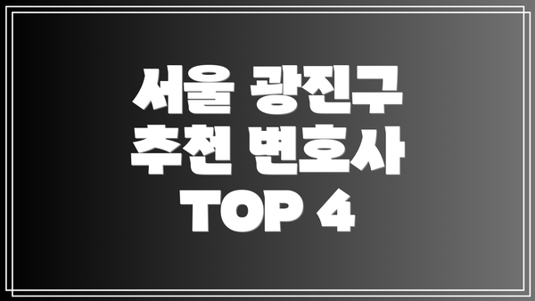 서울 광진구 추천 변호사 TOP 4