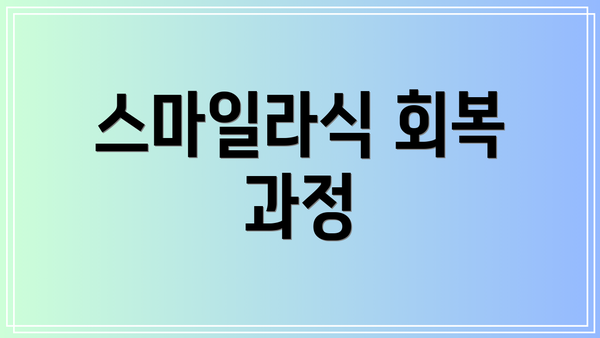 스마일라식 회복 과정