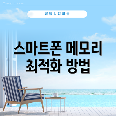 스마트폰 메모리 최적화 방법