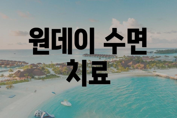 원데이 수면 치료