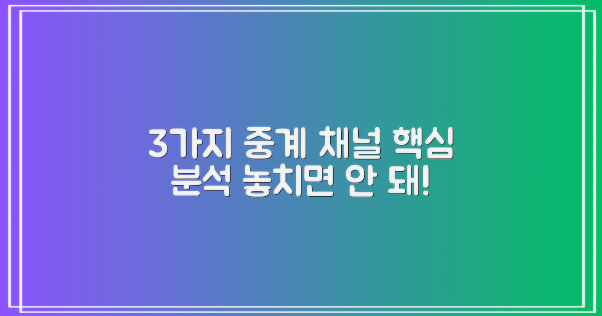 3가지 주요 중계 채널