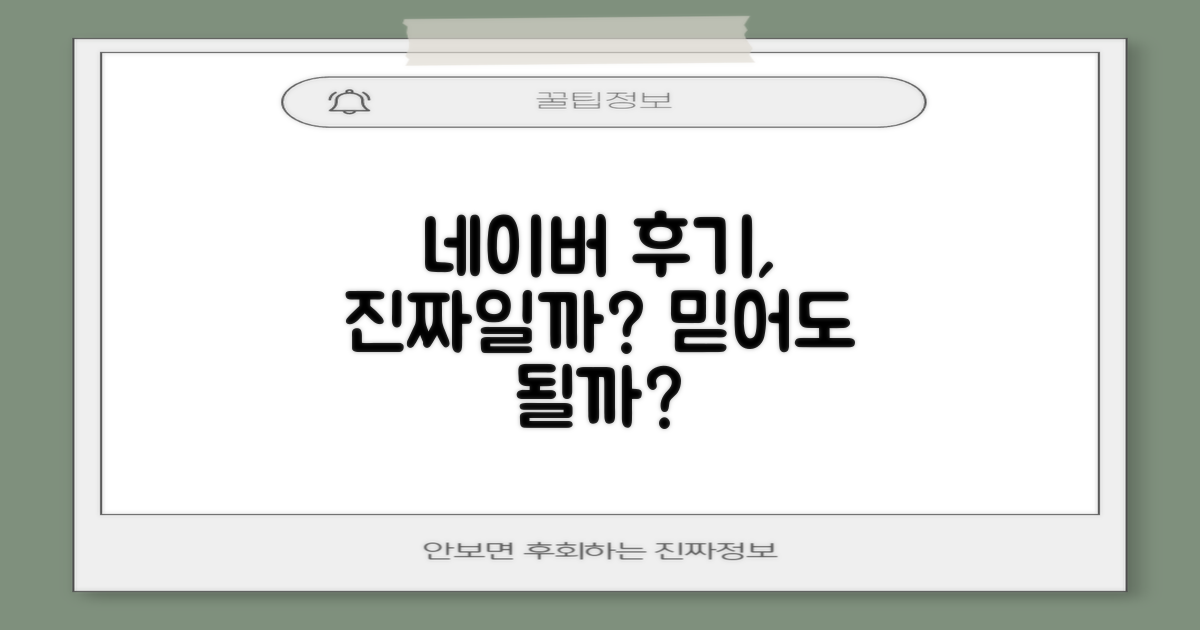 네이버 후기, 과연 얼마나 믿을 수 있을까요?