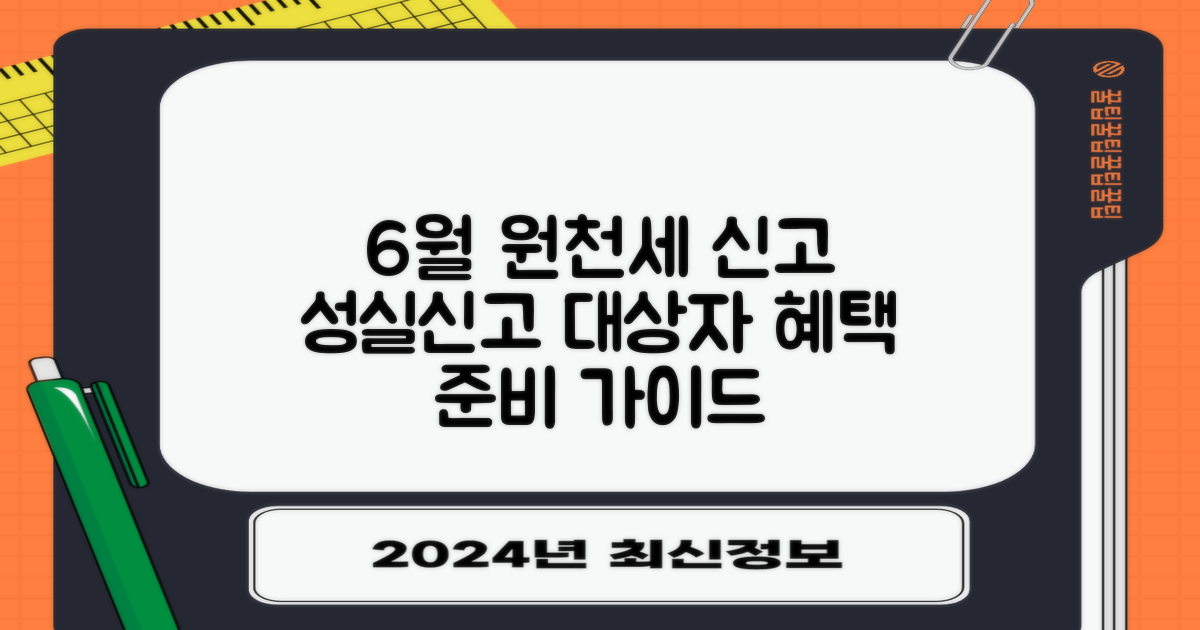 6월 원천세 신고, 성실신고대상자 기준 및 혜택 완벽 가이드: 신고 준비, 이렇게 하세요