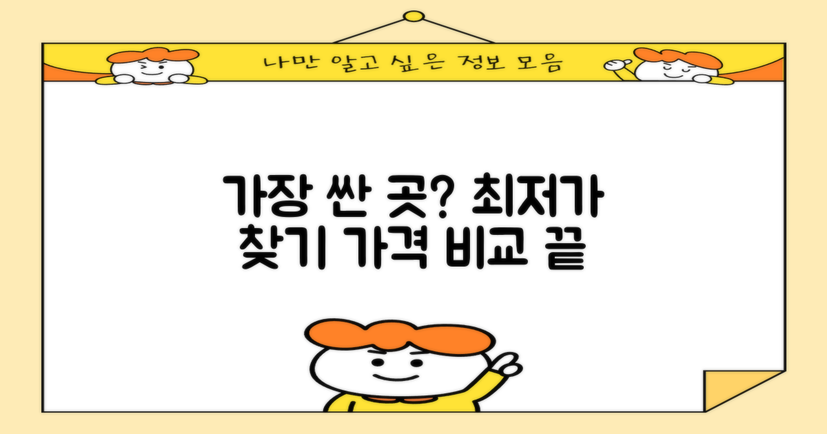 합리적인 가격, 어디가 제일 저렴할까?