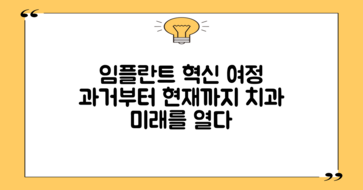 치과 임플란트: 과거부터 현재까지, 혁신의 여정
