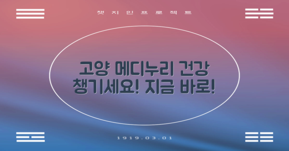 지금 바로 고양메디누리요양병원에서 건강을 챙기세요!