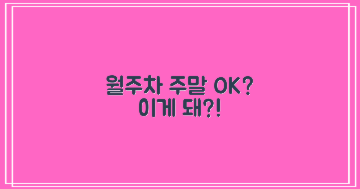 월주차/주말도 가능할까?