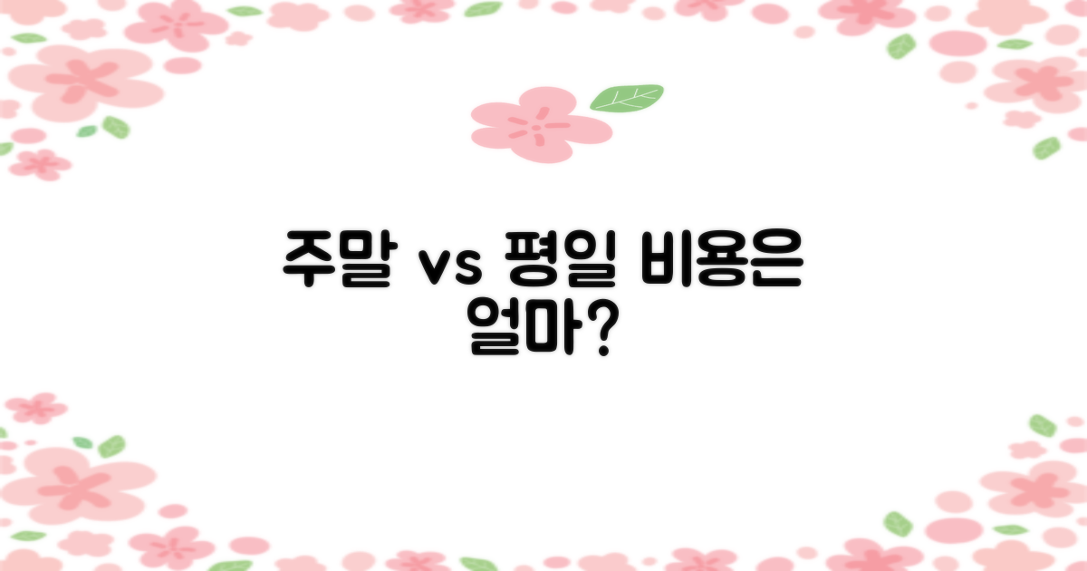 주말 vs 평일 비용 비교