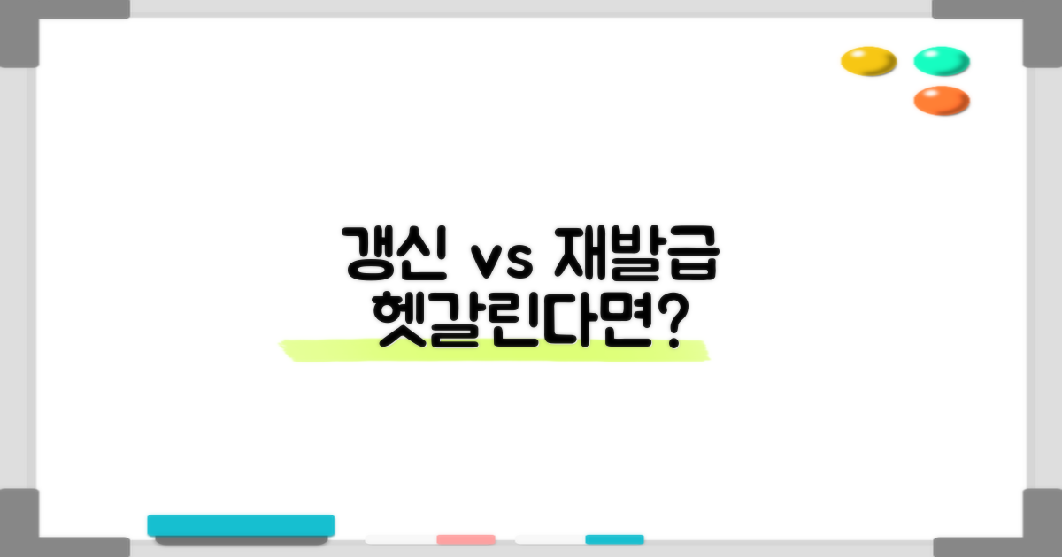 갱신 vs 재발급 절차