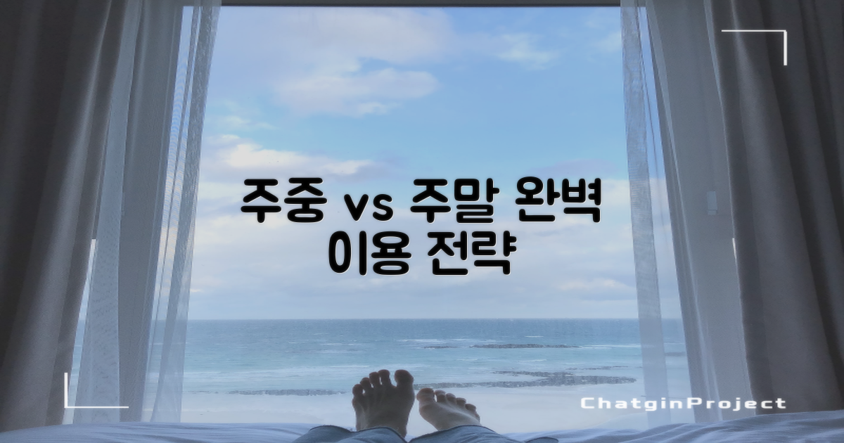 주중 vs 주말 이용 전략