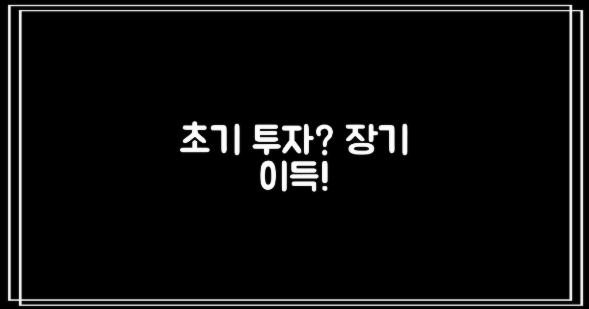 가격: 초기 투자 vs 장기 이득
