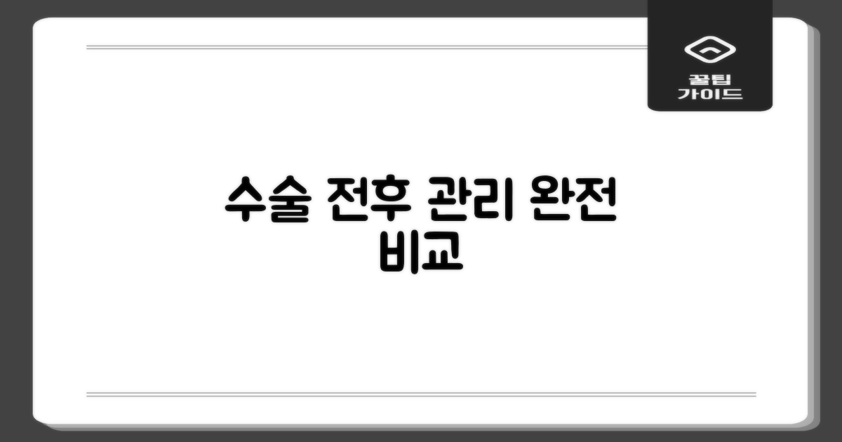 수술 전후 관리 비교