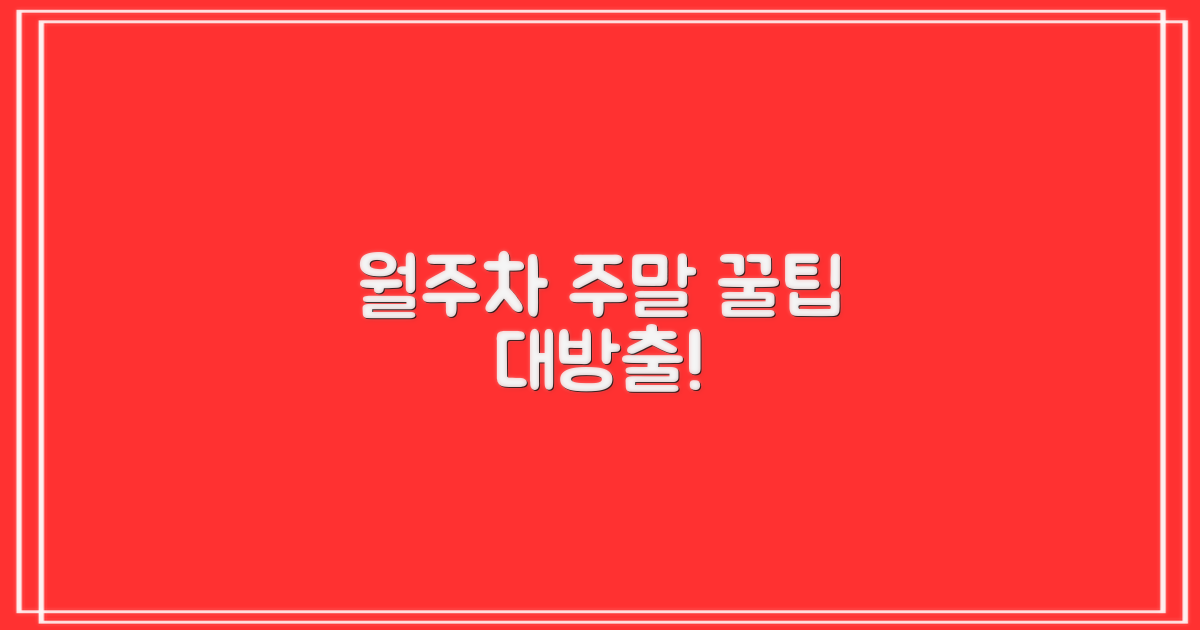 월주차 & 주말 이용 꿀팁은?