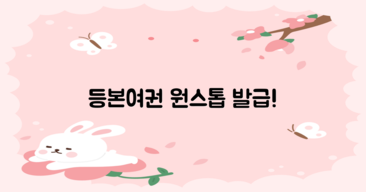 등본/여권, 한 번에 해결하세요!