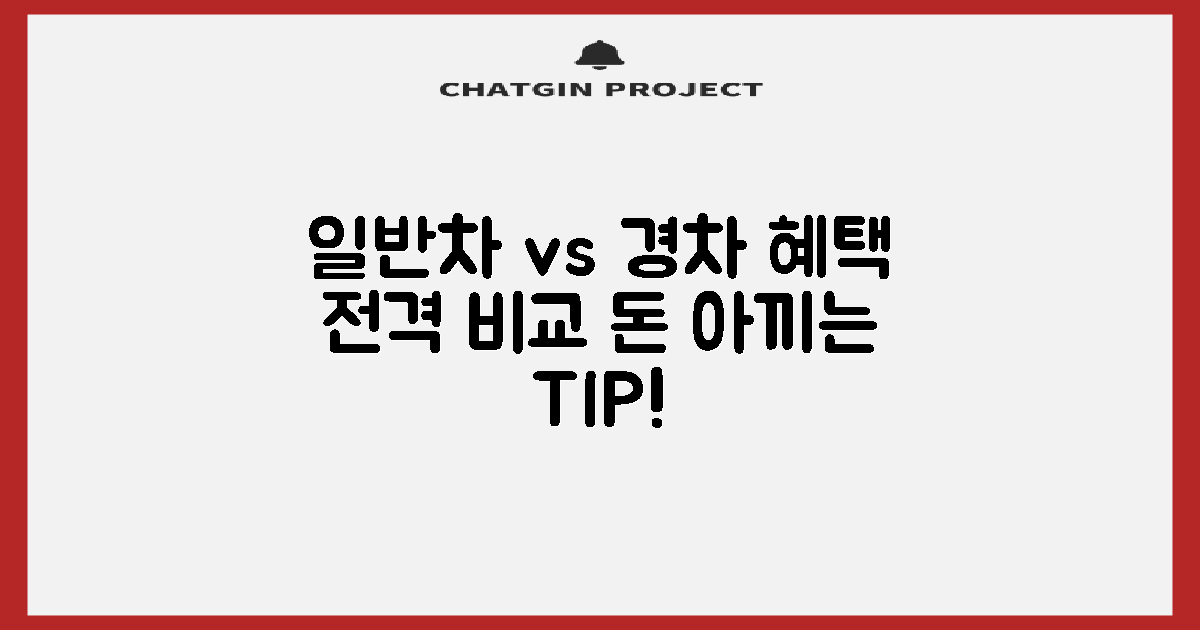 일반차 vs 경차 혜택 차이