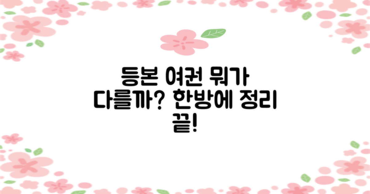 등본부터 여권, 뭐가 다를까?