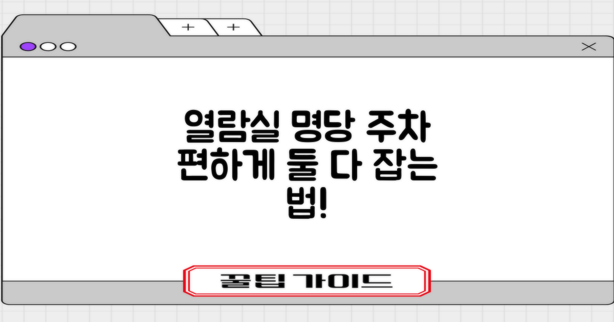 열람실 명당, 주차는 편할까?