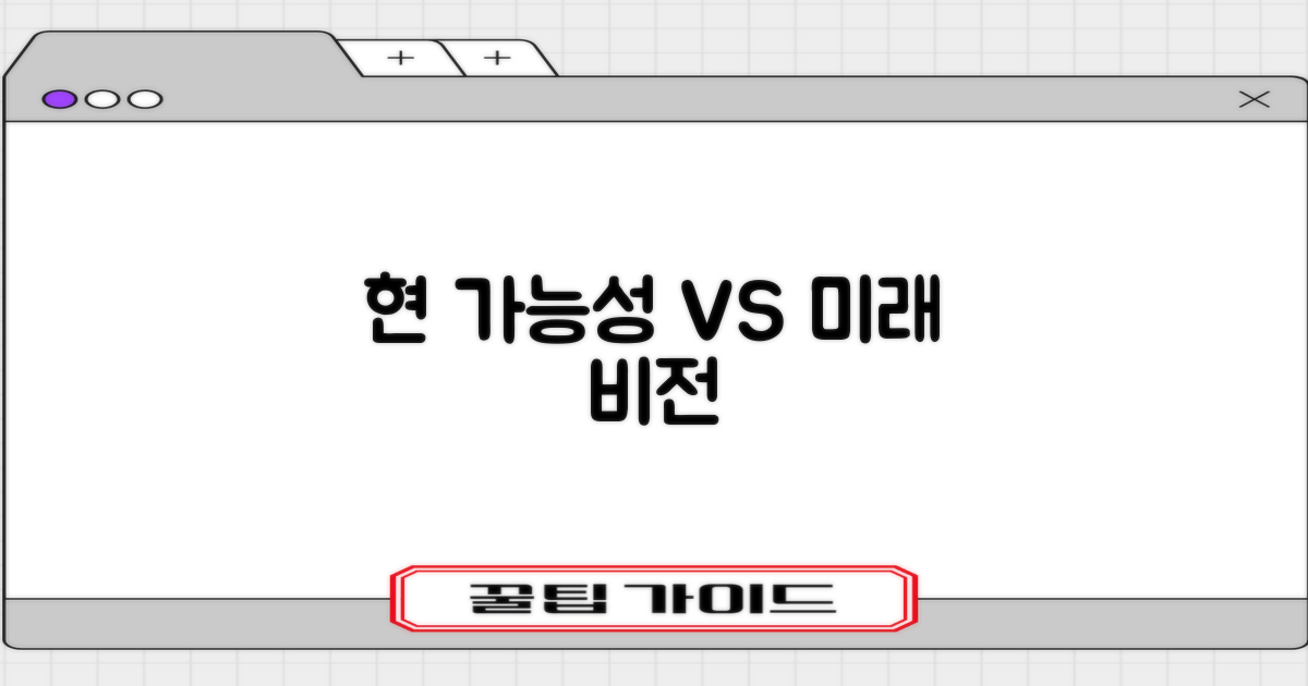 현 가능성 vs 미래 비전