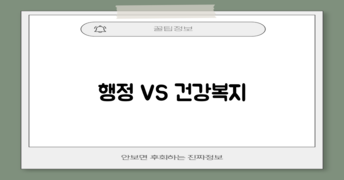 행정 vs 건강 복지 대비