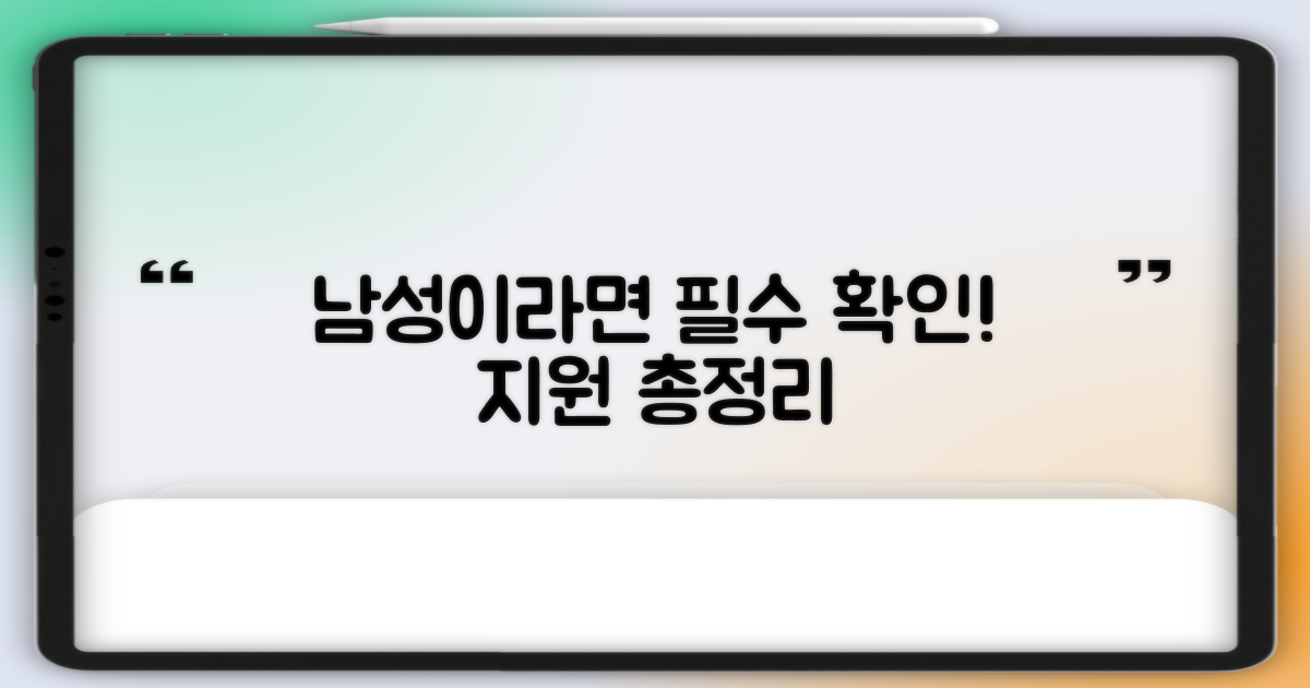 남성 지원 항목, 무엇이?