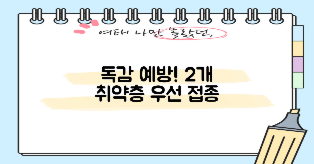 인플루엔자, 2개 취약층 우선 접종