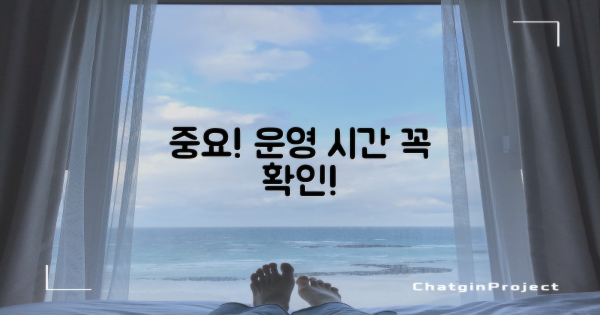운영 시간 꼭 확인하세요!