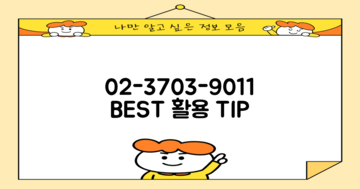 02-3703-9011 활용 팁