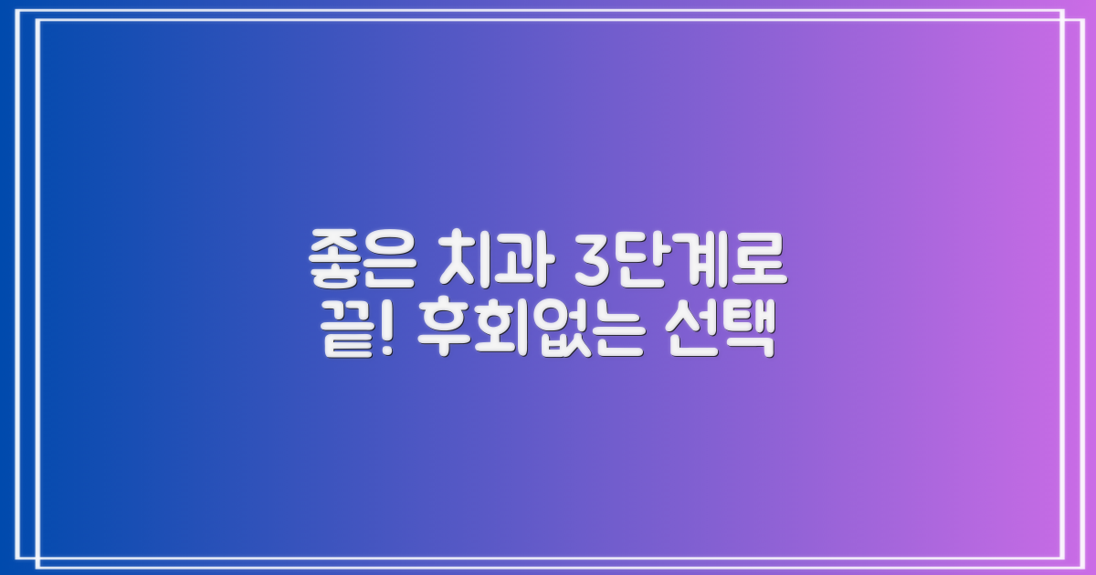 좋은 치과 선택 3단계 가이드
