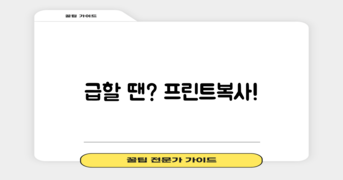 급할 땐 프린트/복사!