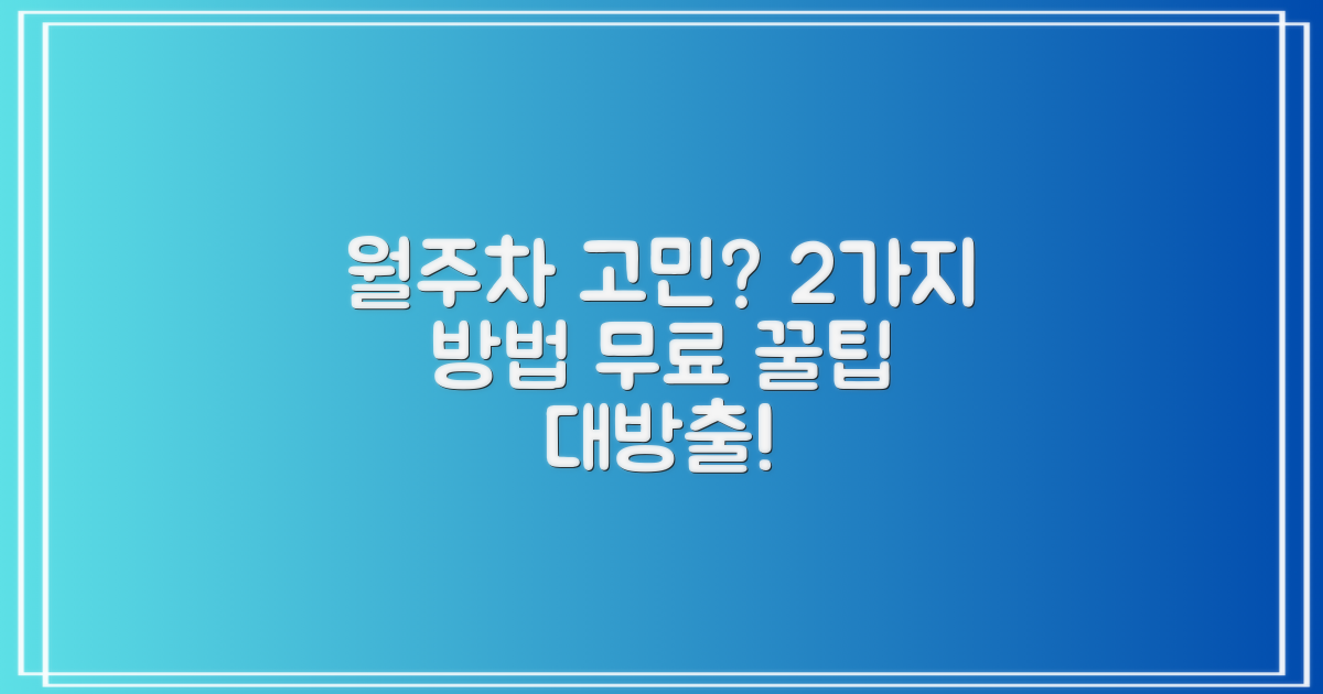 월주차 2종류 및 무료 팁