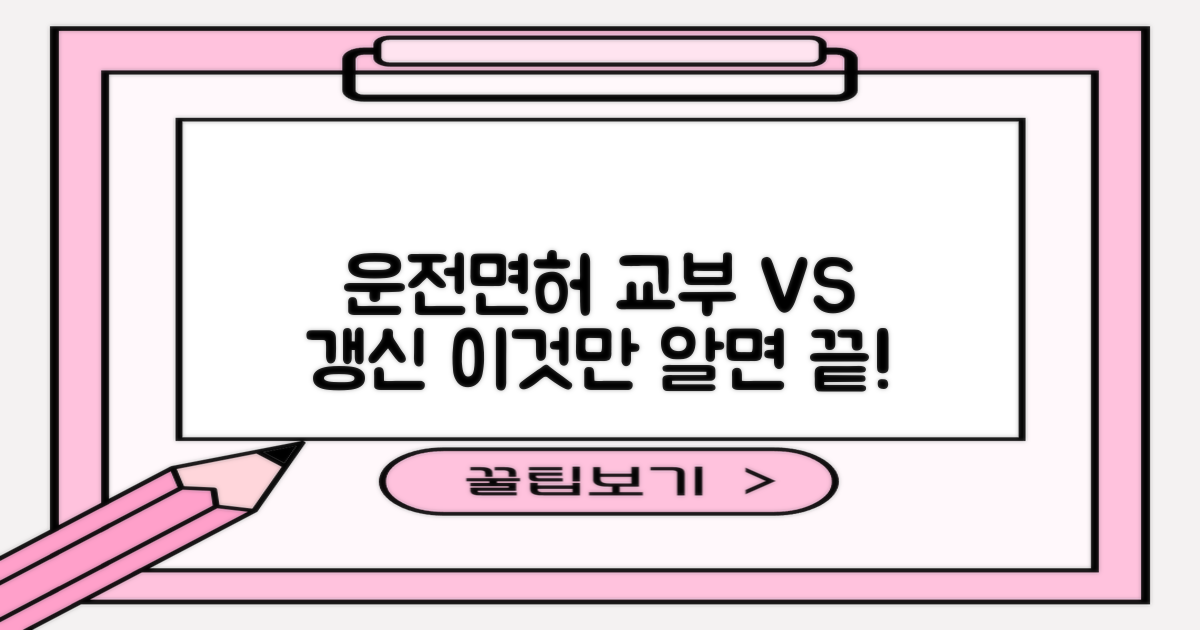 면허증 교부 vs 갱신, 유의점 비교