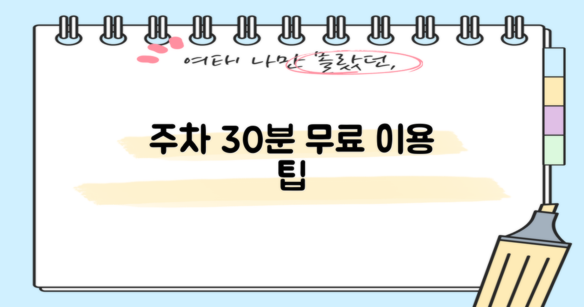 주차 30분 무료 이용 팁